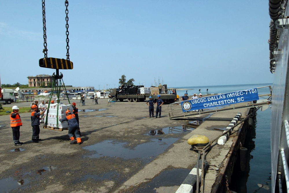 Hauling in the supplies for Georgia