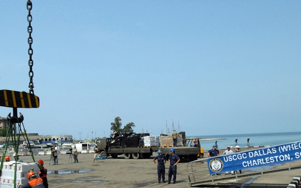 Hauling in the supplies for Georgia