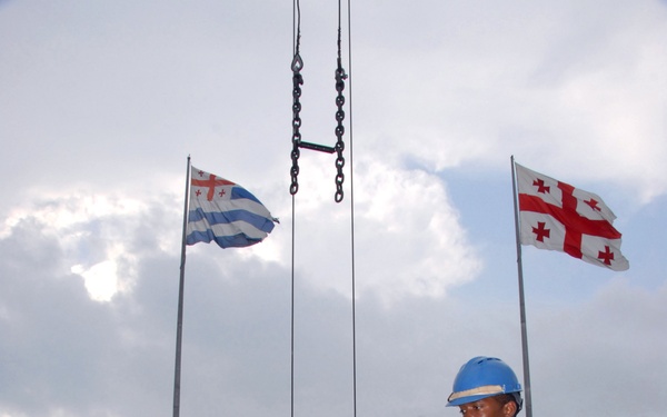 Hauling in the supplies for Georgia