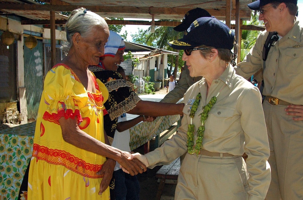 Taking the time to shake hands in Micronesia