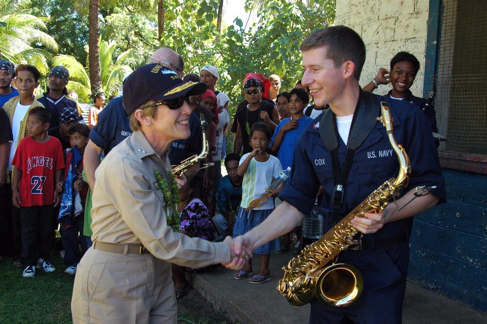 Taking the time to shake hands in Micronesia