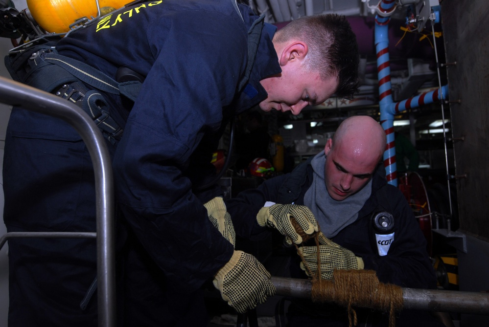 General Quarters Drill Aboard USS Ronald Reagan