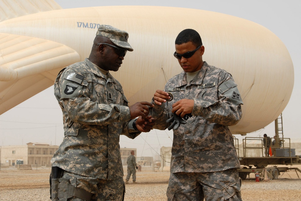 Phoenix Soldiers take eyes to skies, keep Aerostat flying high above Rashid