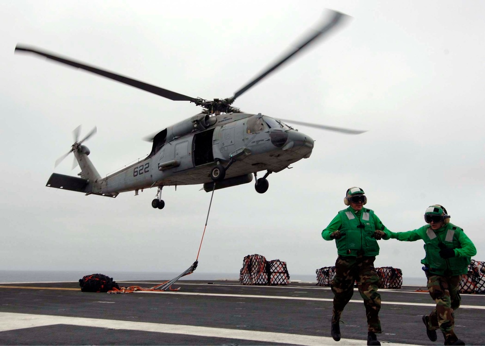 Replenishment aboard George Washington