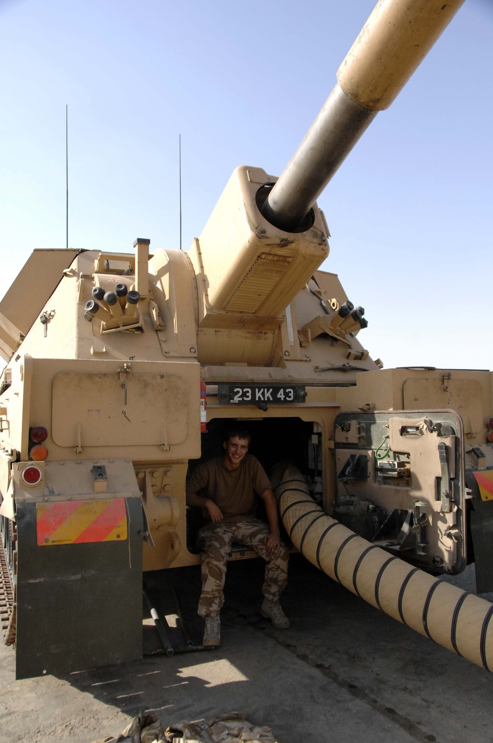 British Soldiers Calibrate Artillery