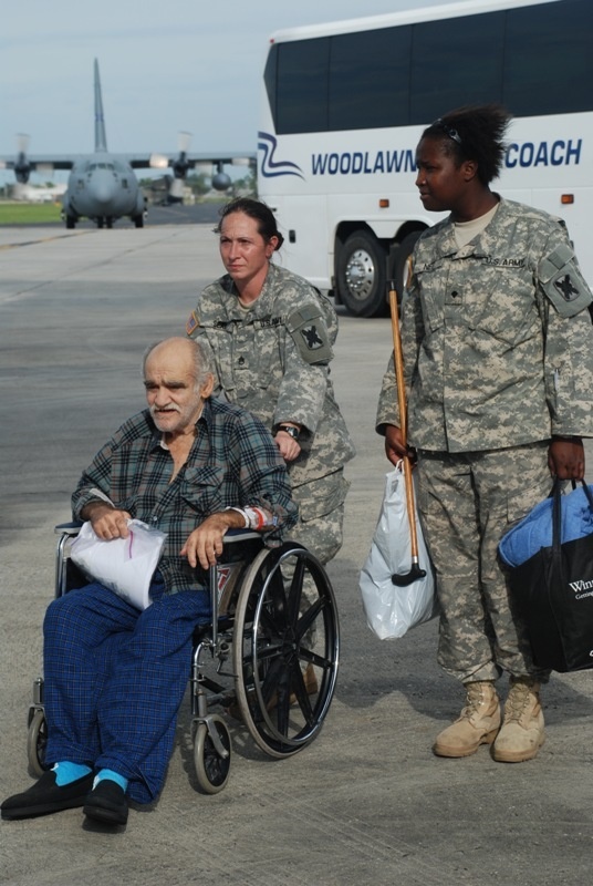 Louisiana National Guard helps residents with special needs evacuate New Orleans