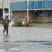 Louisiana National Guard sets up a road block in the upper 9th Ward of New Orleans