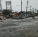 Louisiana National Guard sets up a road block in the upper 9th Ward of New Orleans