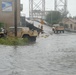 Louisiana National Guard sets up a road block in the upper 9th Ward of New Orleans