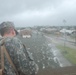 Louisiana National Guard sets up a road block in the upper 9th Ward of New Orleans