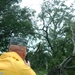 Hurricane Gustav hitting a Louisiana National Guard post