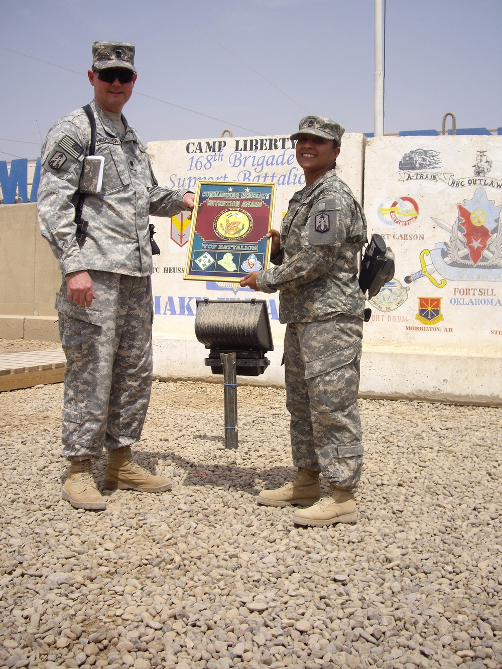 Awards - The 168th Brigade Support Battalion Reenlistment Team is recognized for their outstanding work