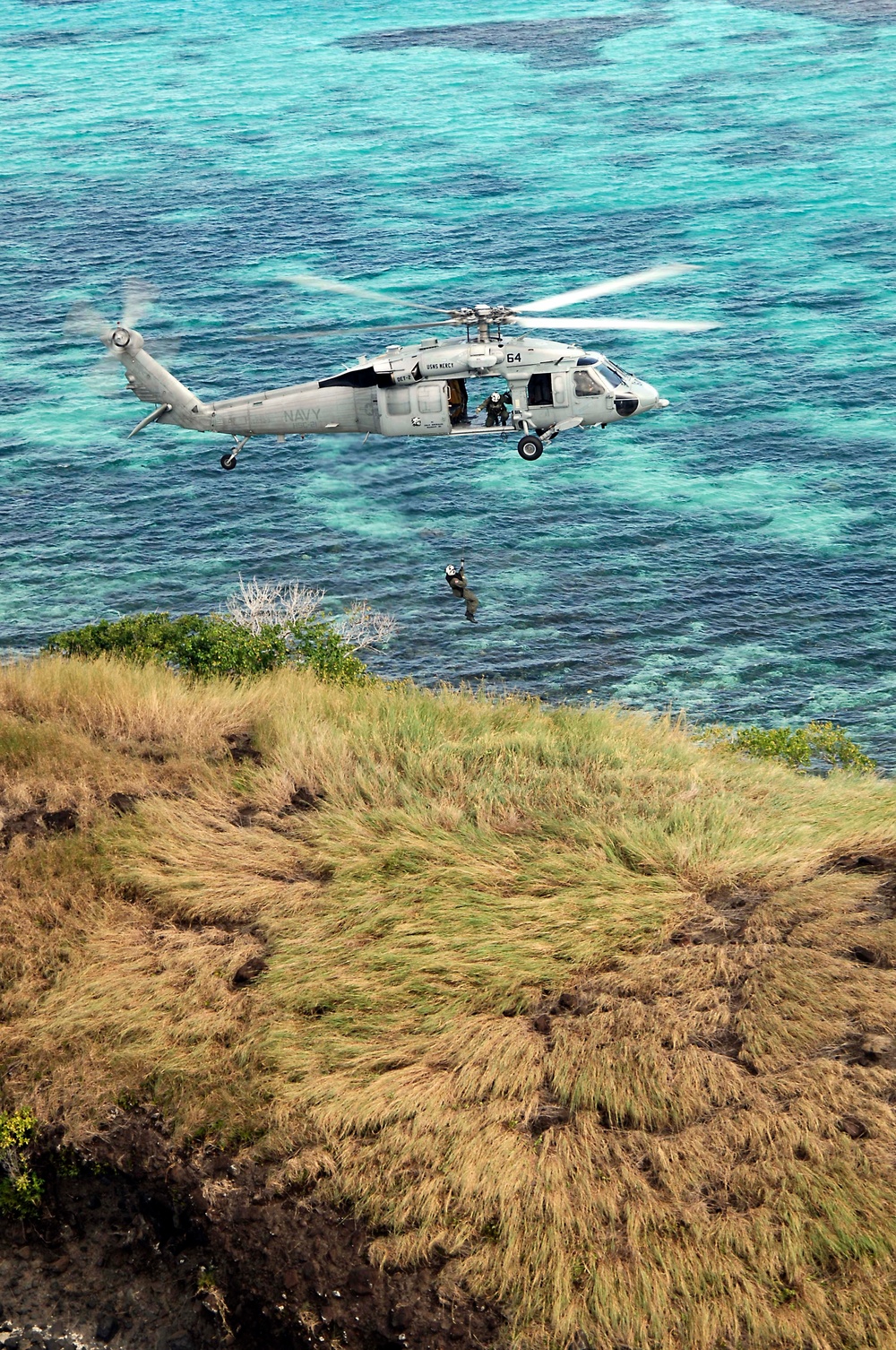 Flying over the waters of Micronesia