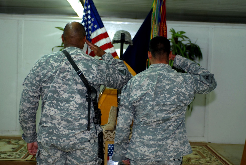 'Earthquake' company pays tribute to fellow Soldier during ceremony