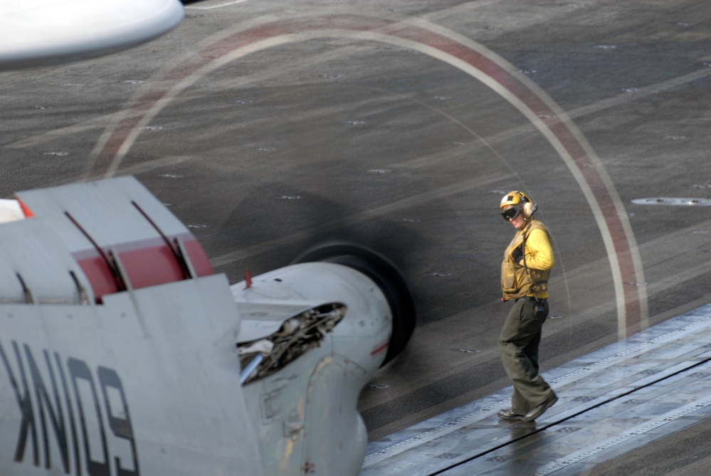 Launching Planes From the USS Ronald Reagan