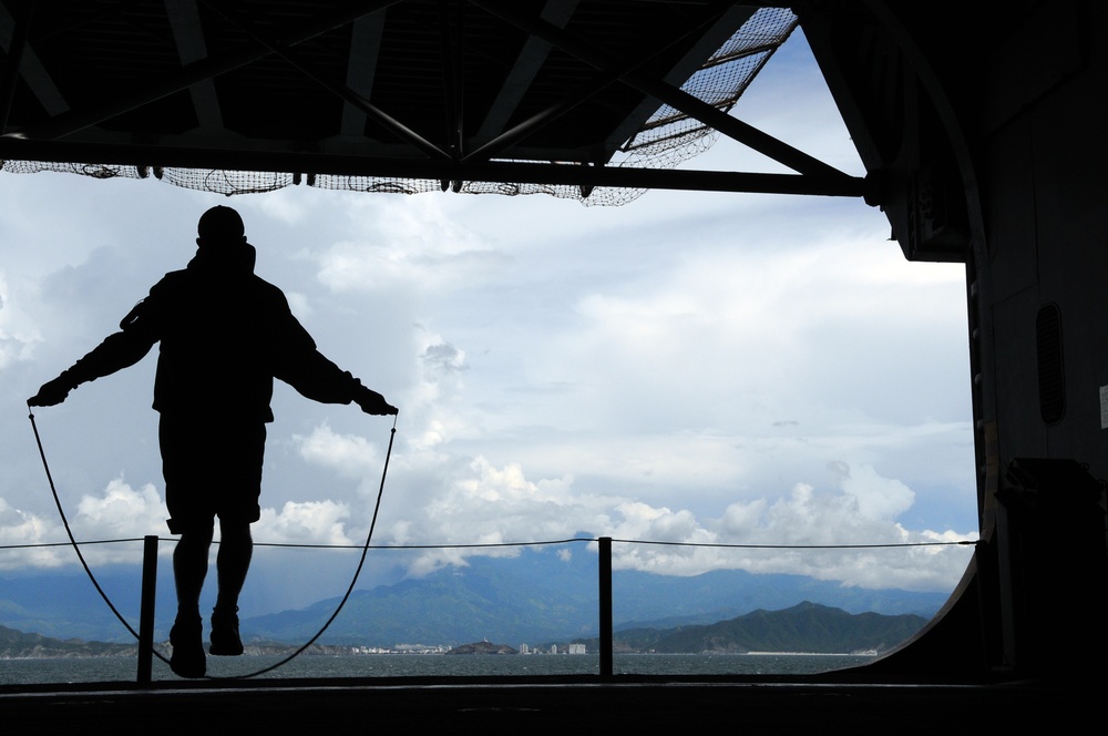 Passing time with a jump rope