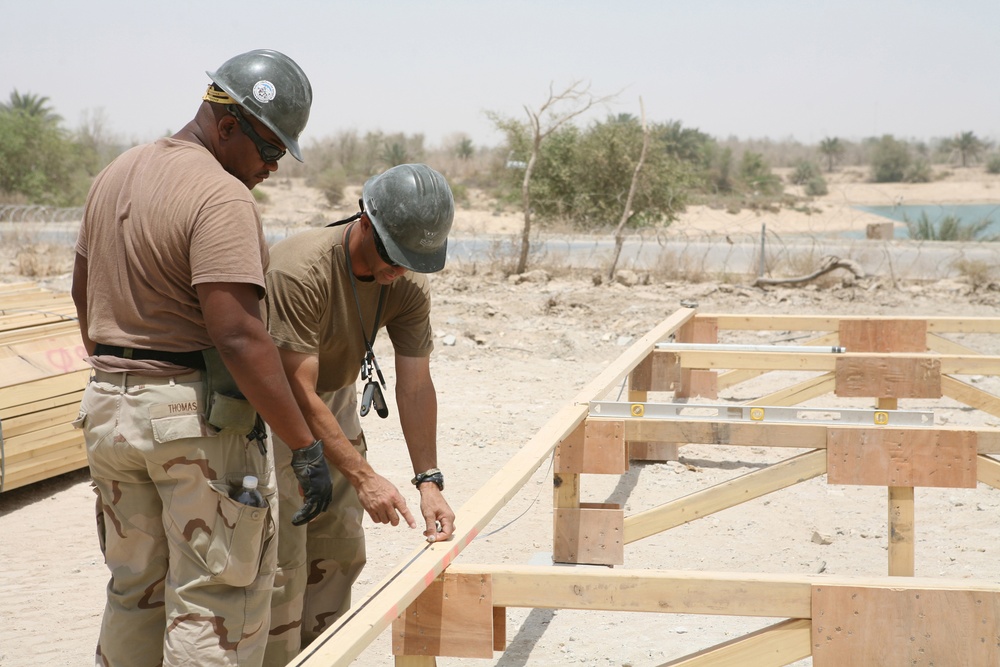 Seabees from NMCB 17 build compound