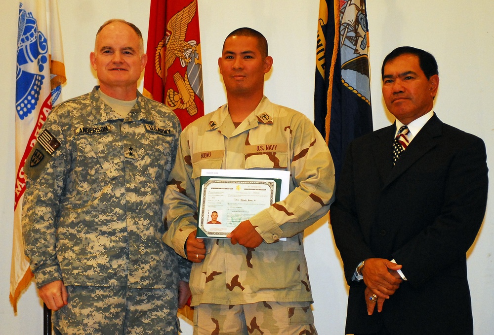 Local Resident Becomes U.S. Citizen While Deployed