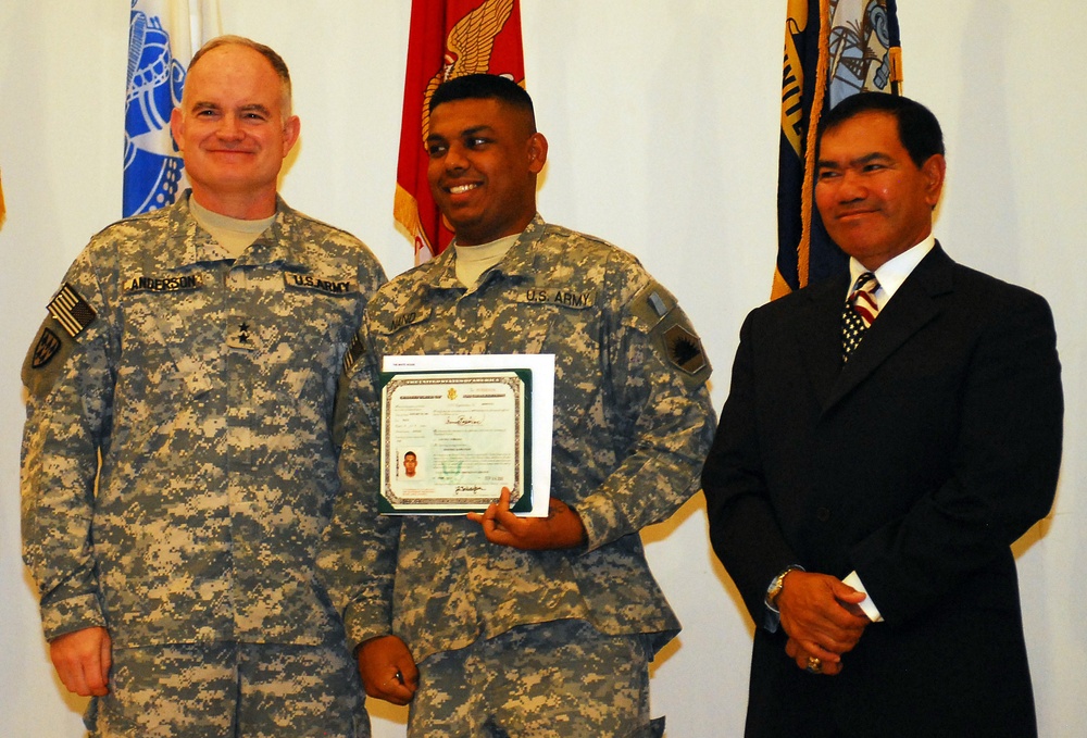 Local Resident becomes U.S. Citizen During Deployment