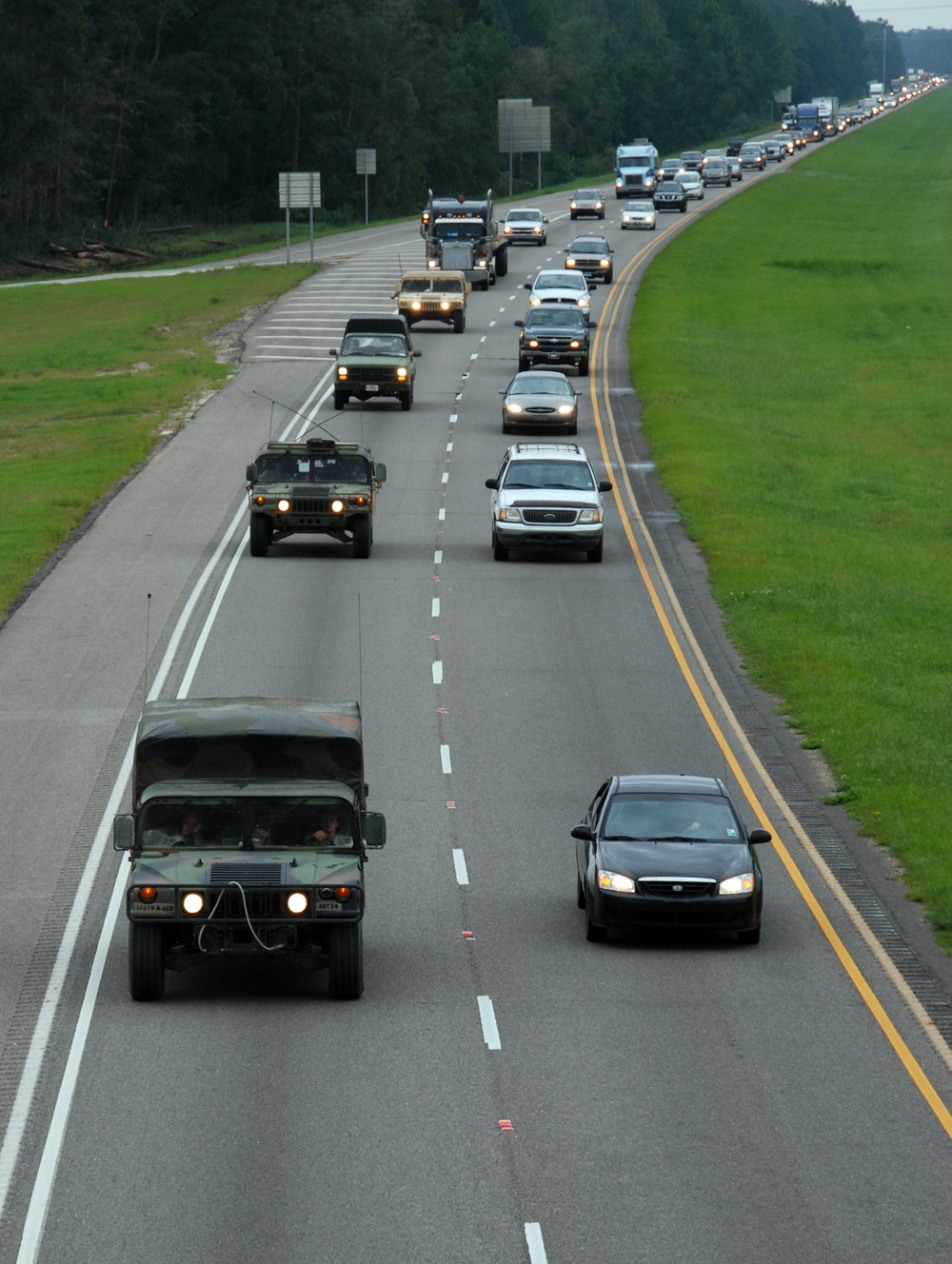 DVIDS - Images - 2nd of the 278th Cavalry Regiment Receives a Police Escort  From the Baton Rouge Police Department [Image 1 of 3]