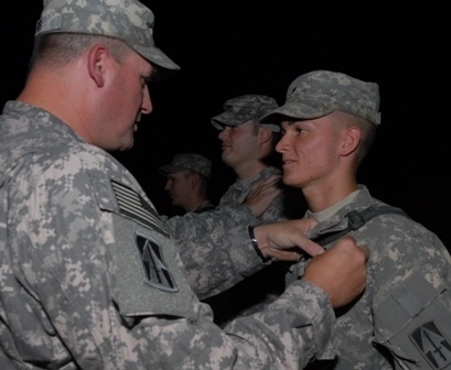 Soldiers assigned to Team Delta, Task Force 1-293rd Infantry Battalion receive awards