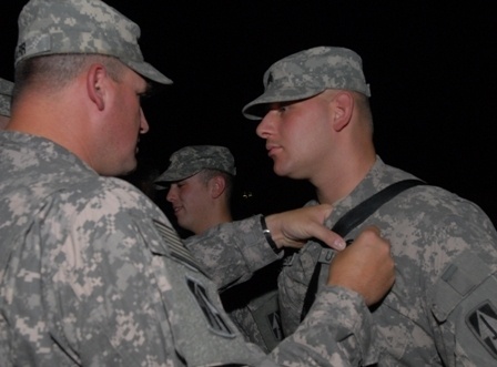 Soldiers assigned to Team Delta, Task Force 1-293rd Infantry Battalion receive awards