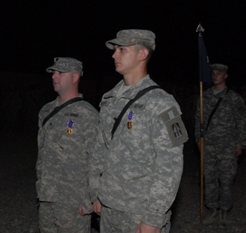 Soldiers assigned to Team Delta, Task Force 1-293rd Infantry Battalion receive awards