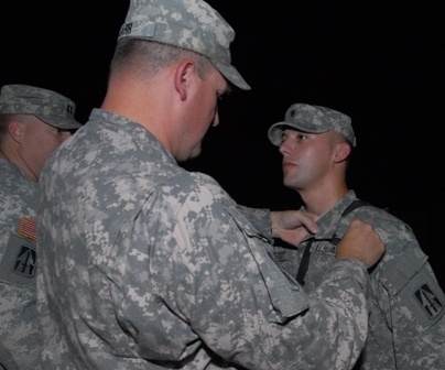 Soldiers assigned to Team Delta, Task Force 1-293rd Infantry Battalion receive awards