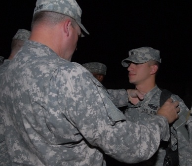 Soldiers assigned to Team Delta, Task Force 1-293rd Infantry Battalion receive awards