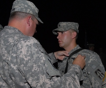 Soldiers assigned to Team Delta, Task Force 1-293rd Infantry Battalion receive awards