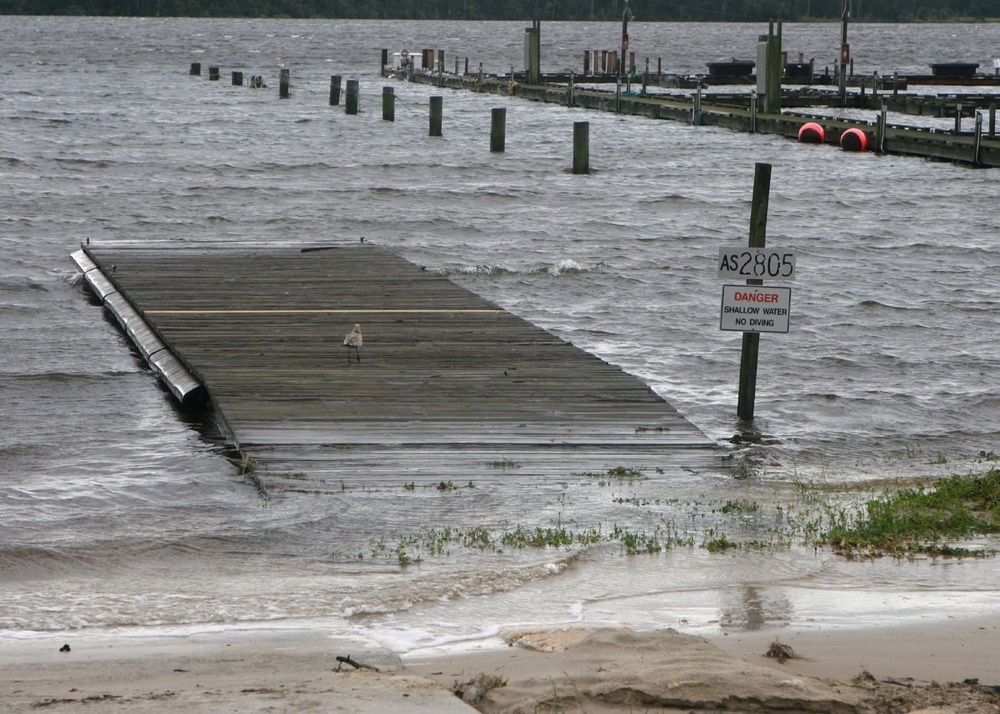 Damage from Tropical Storm Hanna