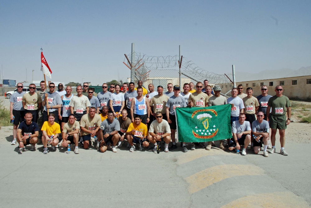 9-11 commemorative run held at Camp Blackhorse, Afghanistan: Deployed service members run to remember