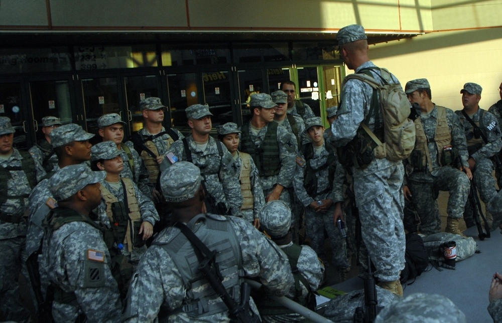 National Guard Soldiers patrol New Orleans, provide security