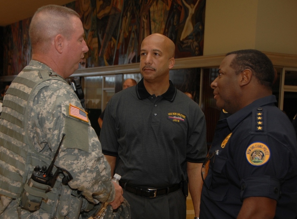 Louisiana National Guard Leaders Meet With City Officials at Union Passenger Terminal