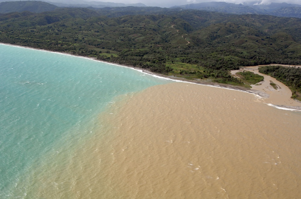 Haitian coastline after Hurricane Ike