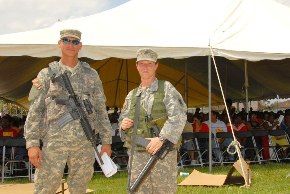 Louisiana Guardsmen support food stamp distribution site