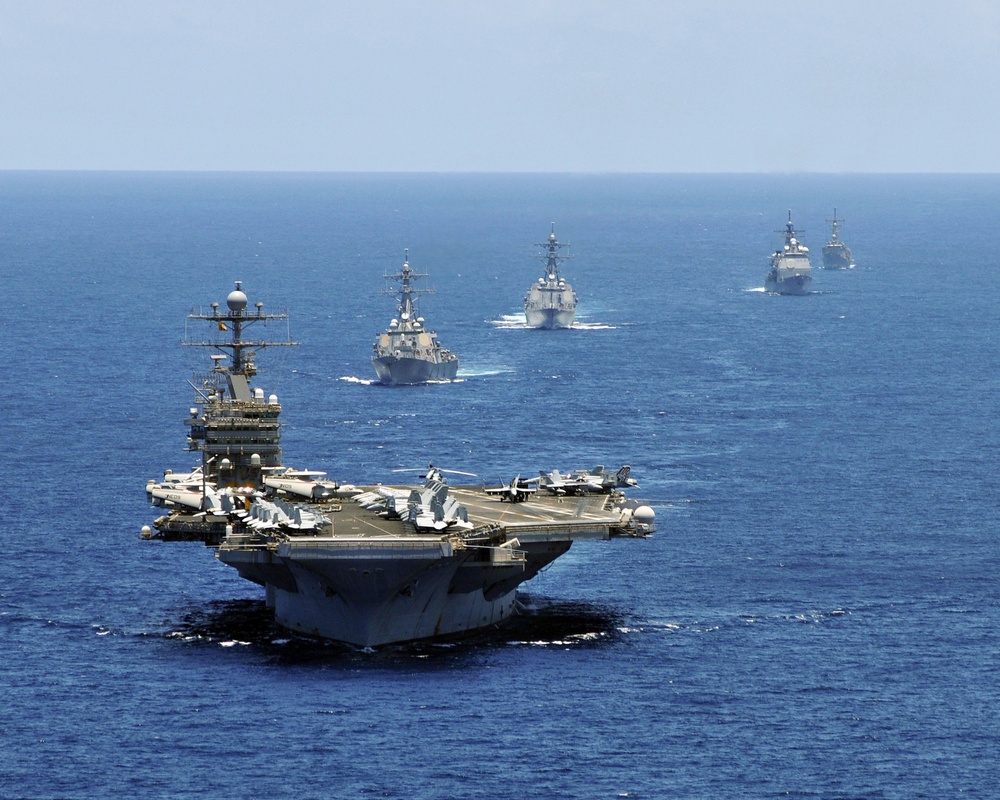 The Abraham Lincoln Strike Group Passes Through the Indian Ocean