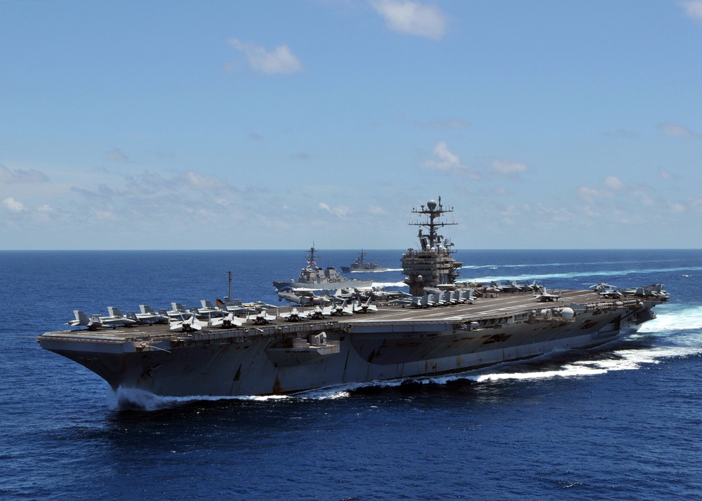 The Abraham Lincoln Strike Group Passes Through the Indian Ocean