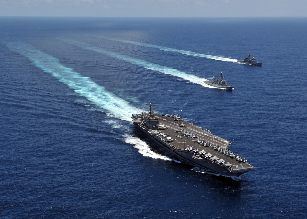 The Abraham Lincoln Strike Group Passes Through the Indian Ocean