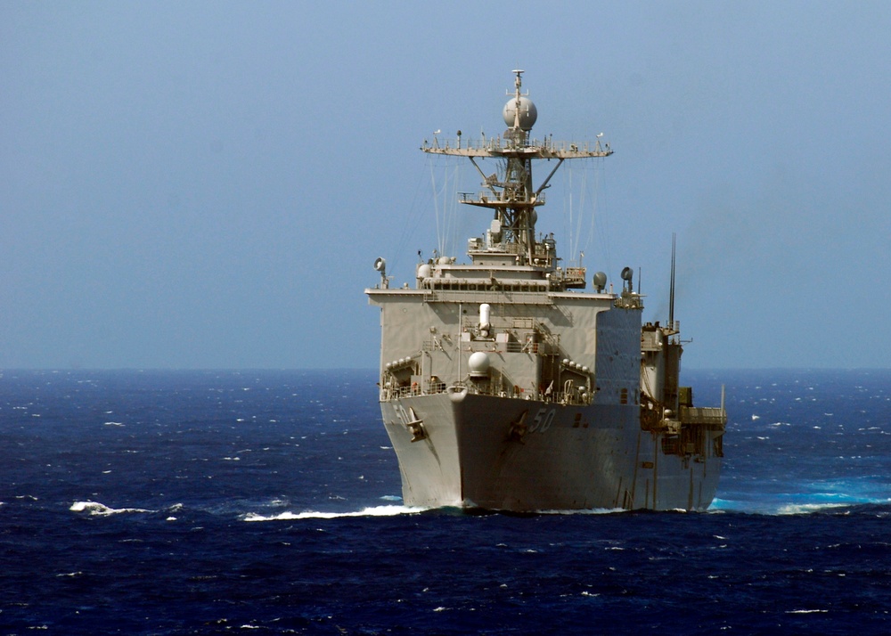 USS Roosevelt and USS Carter Hall out at sea