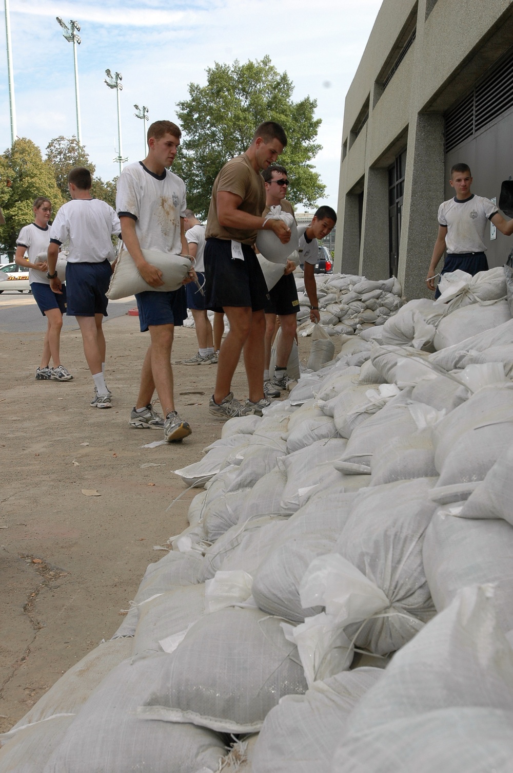 Sailors Prepare U.S. Naval Academy Grounds For Tropical Storm Hanna