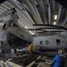 Moving a helicopter aboard the USS Iwo Jima