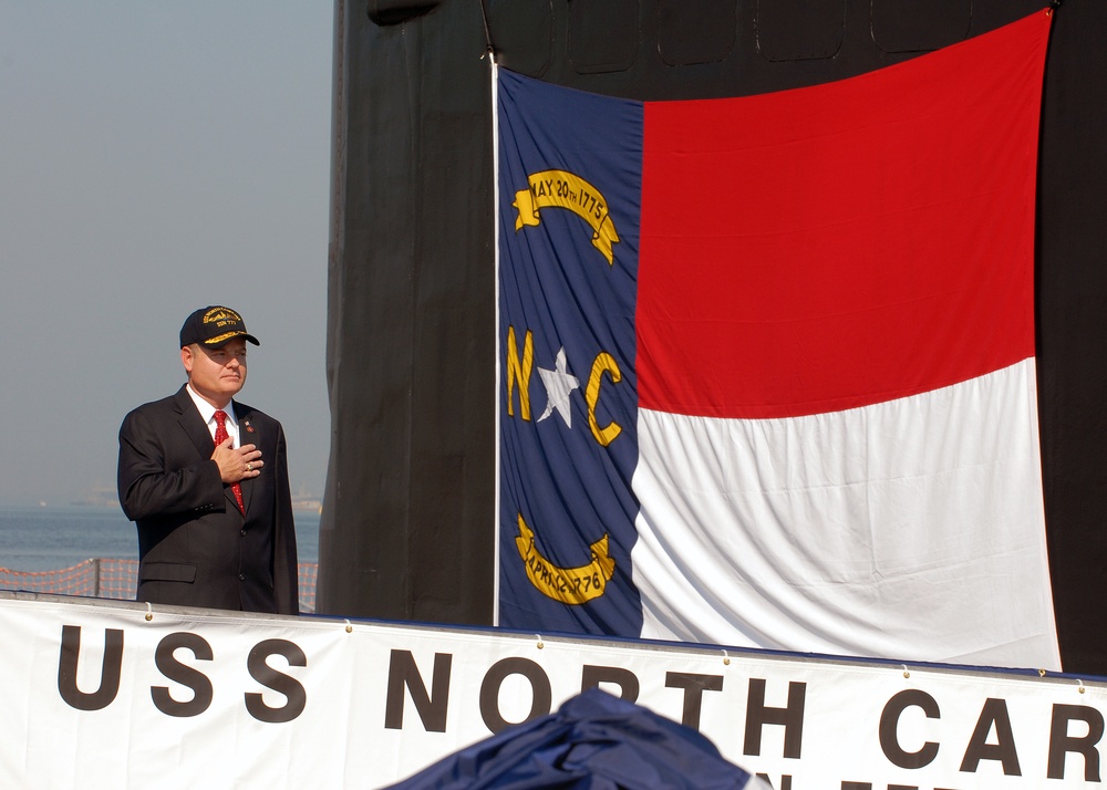 USS North Carolina Change of command ceremony at Naval Station Norfolk