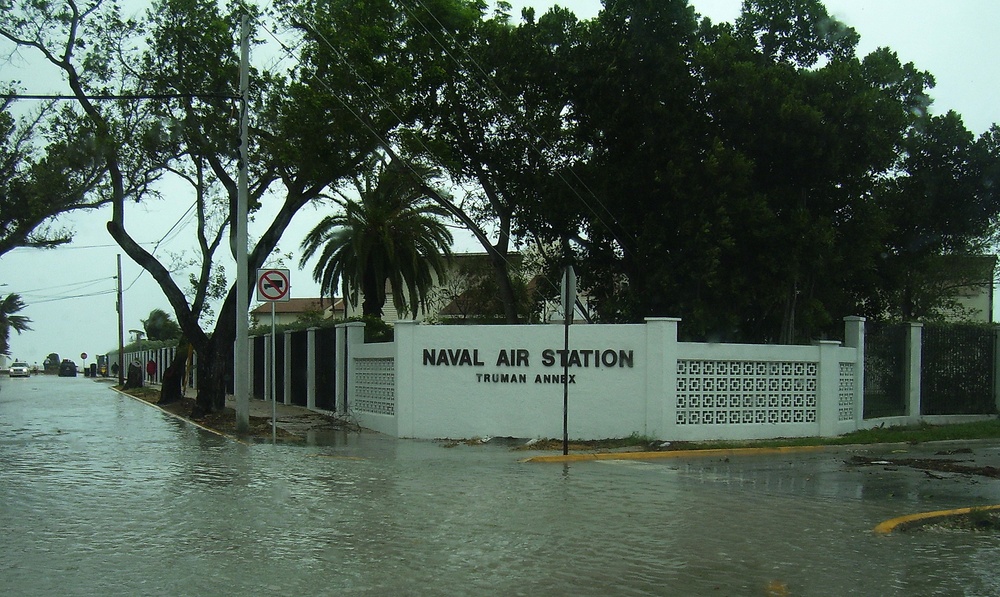 Hurricane Ike passes through the Naval Air Station Key West Truman Annex