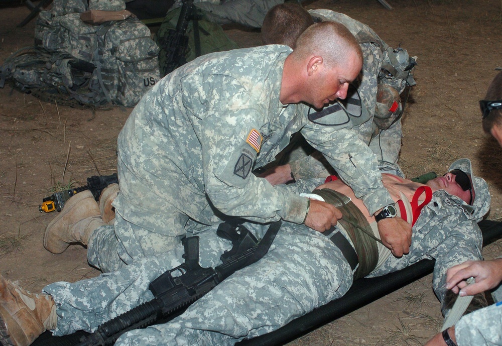 Lancers train for real life casualties