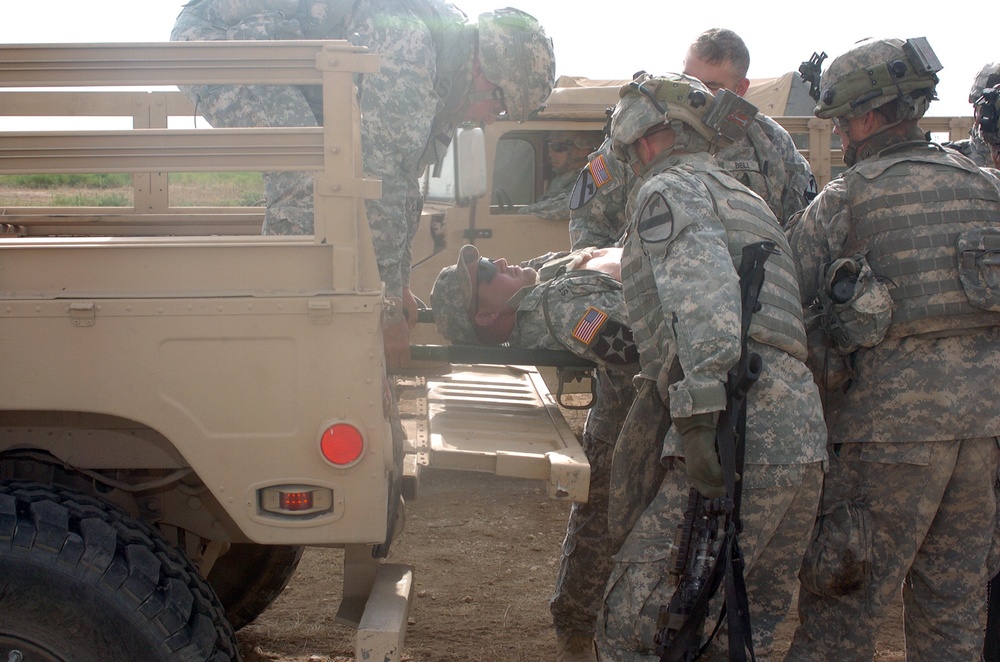 Lancers train for real life casualties