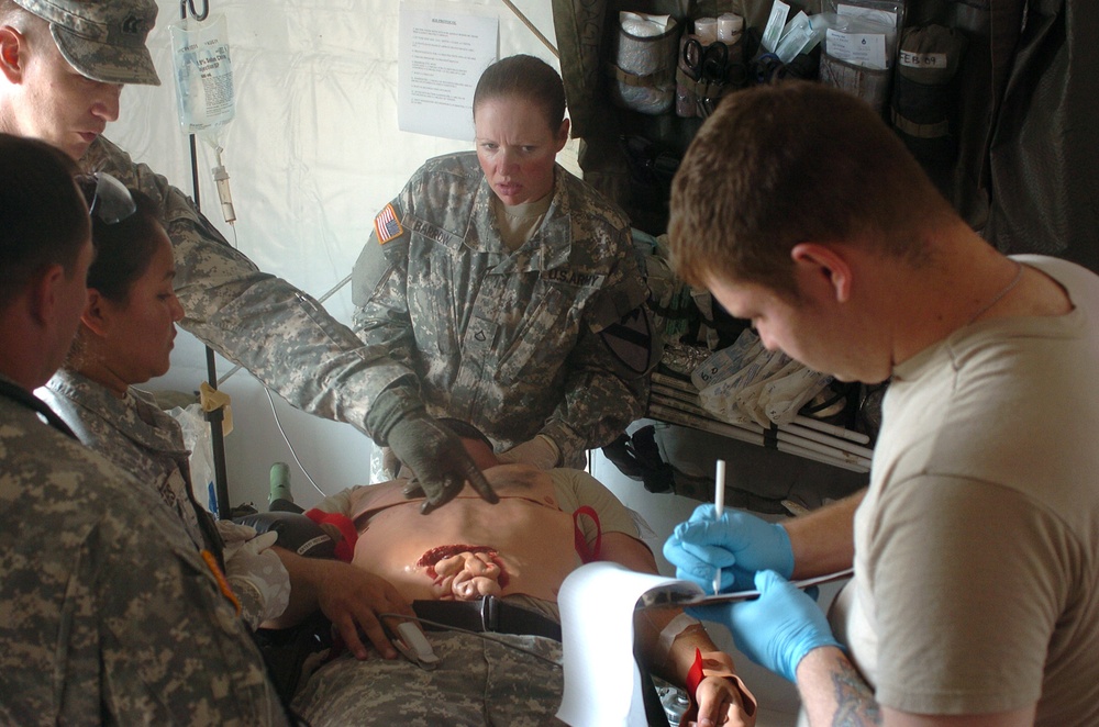 Lancers train for real life casualties
