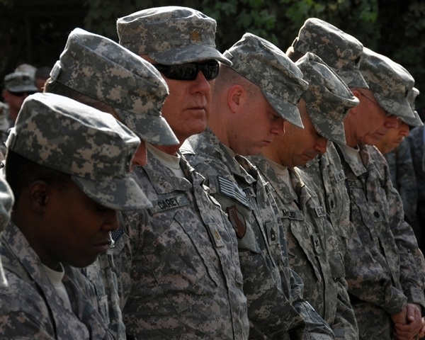 Troops at Camp Eggers Remember 9/11