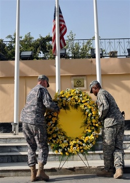 Troops at Camp Eggers Remember 9/11