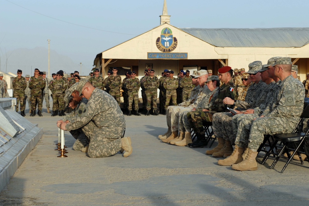 Fallen 9-11 firefighters remembered in emotional ceremony at Camp Phoenix, Afghanistan